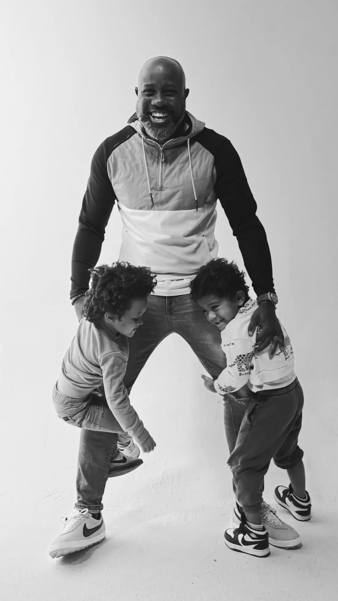 Hugo Maynard with his sons